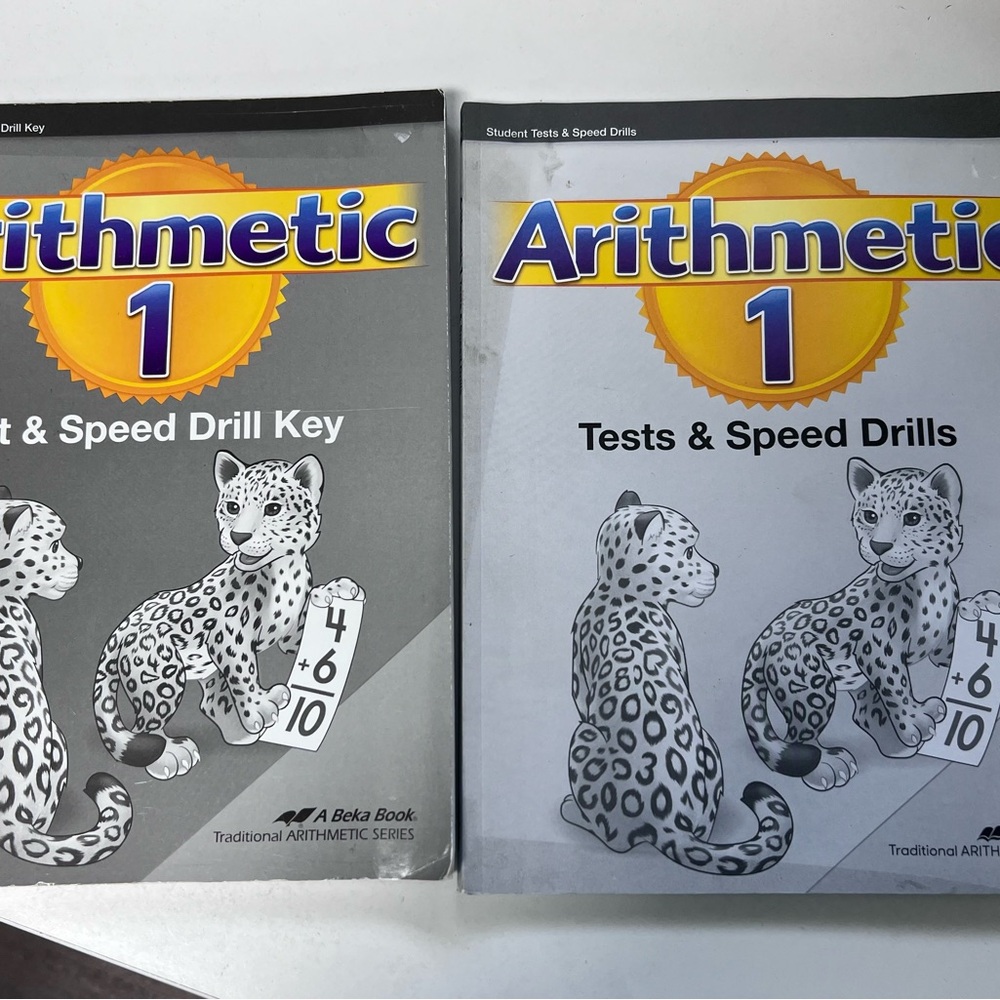 A Beka Arithmetic 1 Test & Speed Drill Set - Gray